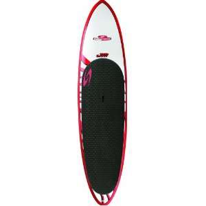 Surftech Jm Sup White Tiger Stripe And Red Rails Paddle 