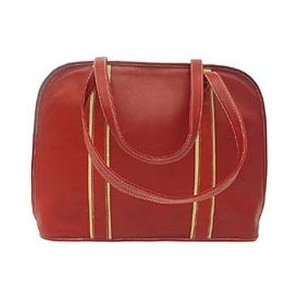  Piel Leather Womens Business Tote Red/sand Office 