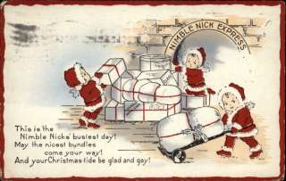 CHRISTMAS Nimble Nicks Express Gifts c1910 Postcard  