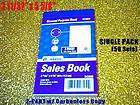 Single SALES BOOK 2 part 50 Sheets Receipts for SELLERS