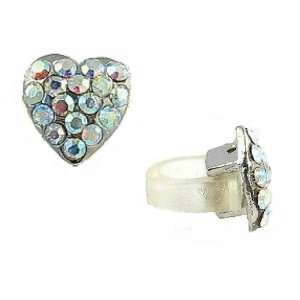  Cell Phone Charm   C21   Antennae Jewelry   Crystal Heart 