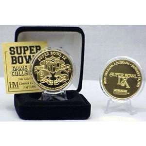  24kt Gold Super Bowl IX flip coin 