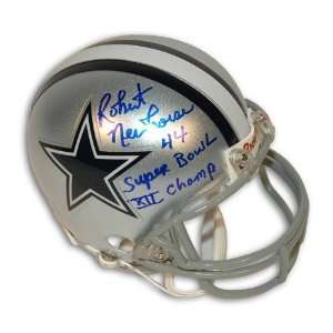   Autographed Mini Helmet with Super Bowl XII Champ and 44 Inscription
