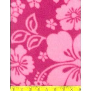   Fleece Hibiscus Floral Pin Fabric By The Yard Arts, Crafts & Sewing