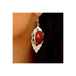  NOVICA Carnelian dangle earrings, Sunny Sky Jewelry