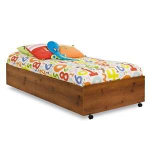  Logik Sunny Pine Twin Bed on Casters   southshore 3342082 