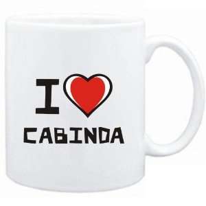  Mug White I love Cabinda  Cities