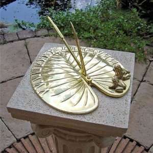  Sundial Lily Pad & Frogs Solid Brass (Made the UK)   Cast 