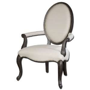   43.5 Anne, Occasional Chair Graceful Curved Arms And Cabriole Legs