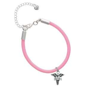  Caduceus with LVN Charm on a Pink Malibu Charm Bracelet 