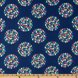  44 Wide Summersault Raindrops Midnight Fabric By The 