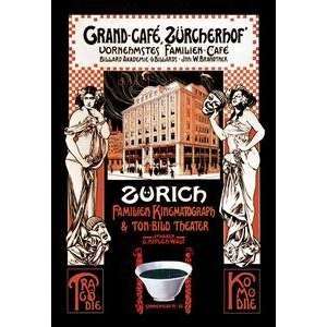  Vintage Art Grand Caf, Zurcherhof Distinguished Family Caf 