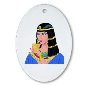 Cleopatra Vintage Oval Ornament by  