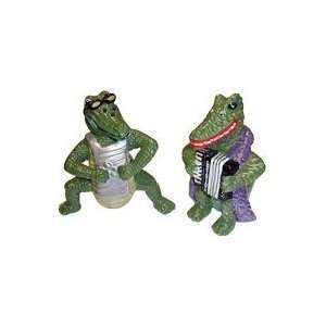  New Orleans Zydeco Alligator Salt and Pepper Shakers 