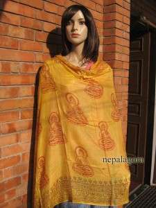   Buddha Yoga meditation scarves 100% cotton Religious scarf India Shawl