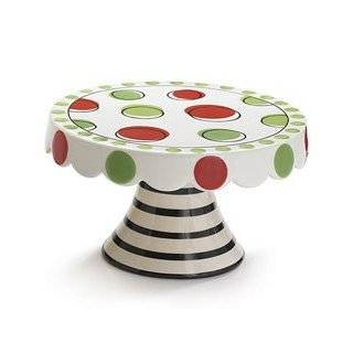 Red & Green Dotted Cake Plate What Fun It Is Christmas