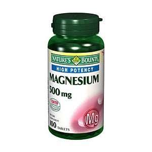 NATURES BOUNTY MAGNESIUM OXIDIABETIC   NO SUGAR ADDED   500MG 5535 