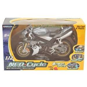  Neon Cycle 1/12 Yamaha R1 with Lite in Gray Color Toys 