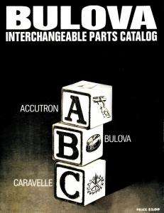 Bulova ABC Interchangeable Parts Catalog PDF   CD or DL  