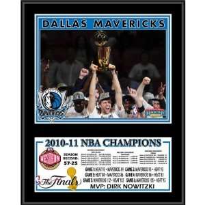  Dallas Mavericks 2010 2011 NBA Champions Sublimated 12x15 