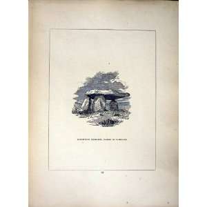    1856 Cross Cornwall Caerwynen Cromlech Camborne