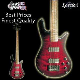   Classic Black Cherry 4 String Bass Guitar   Free Case At BIN  