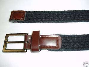 Stretch Elastic Weave Belt Black 1 Inch Medium Large NW  