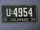 1956 colorado license plate  