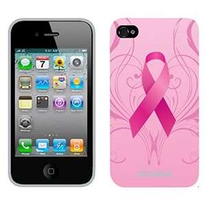  Pink Ribbon Swirl on Verizon iPhone 4 Case by Coveroo 
