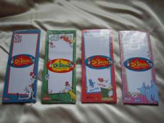 CLASSIC DR. SEUSS Magnetic Memo Note Pads 4 Designs NWT  