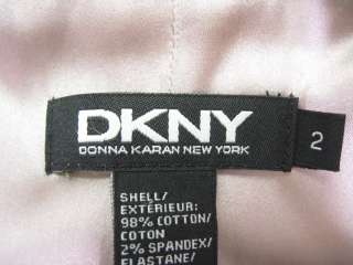 DKNY Light Pink Velour Buttoned Blazer Jacket Size 2  