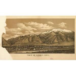  c1889 map of Ogden, Utah