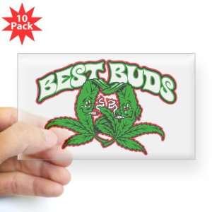   Sticker Clear (Rectangle 10Pk) Marijuana Best Buds 