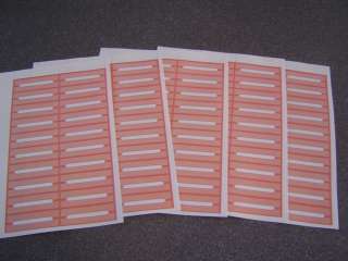 100 Blank Burnt Orange Juke Box Labels Jukebox No S&H  