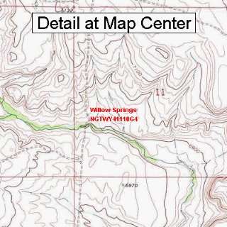  USGS Topographic Quadrangle Map   Willow Springs, Wyoming 