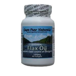 Cape Fear Naturals   Flax Oil   Promotes Cardiovascular Health   60 