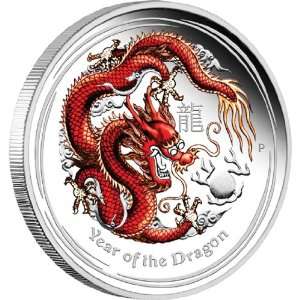  2012 P Auatralia 1/2 oz Silver Lunar Year of the Dragon 
