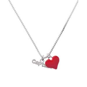  Captain and Red Heart Charm Necklace Jewelry