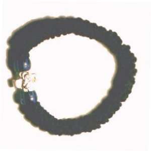  33 Knot Black Wool with Beads Rosary Chaplet Prayer Rope 