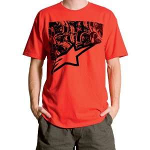  Alpinestars Pile Up T Shirt , Color Red, Size Sm, Size 