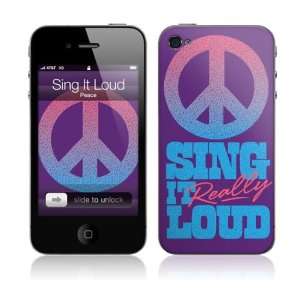  Music Skins MS SIL20133 iPhone 4  Sing It Loud  Peace Skin 