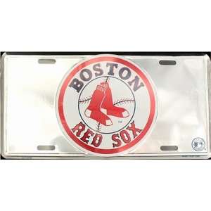  Boston Red Sox Premium Chrome License Plate Automotive