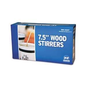   Stirrers, 7 1/2 Long, Woodgrain, 500 Stirrers/Box