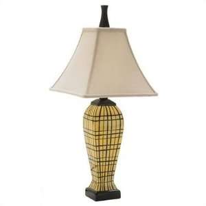  Porcelain Table Lamp in Bayberry Stipe