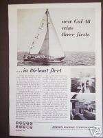 1966 Jensen Marine Cal 48 race Winner Sailboat boat ad  