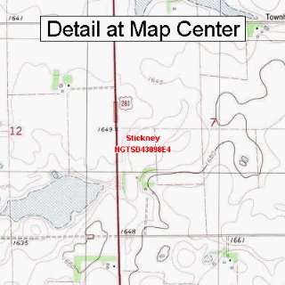  USGS Topographic Quadrangle Map   Stickney, South Dakota 