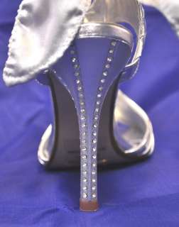 Marichi Mani CALISTA Silver Prom Evening Shoes Sz 10 M  
