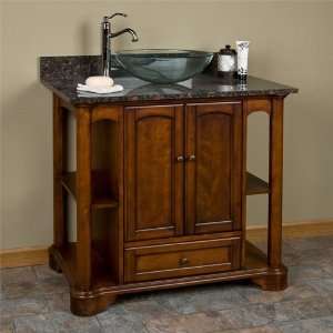 36 Perdue Vanity for Vessel Sink   No Faucet Holes   3/4 Marble Top 