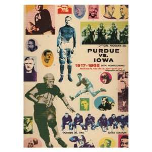  Iowa vs. Perdue, 1967 Sports Giclee Poster Print, 24x32 