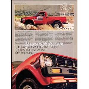    1980 Vintage Ad Toyota 4 wheel drive truck 